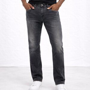 $110 Buffalo David Bitton Black Washed Straight Stretch Jeans Men’s W38 L32